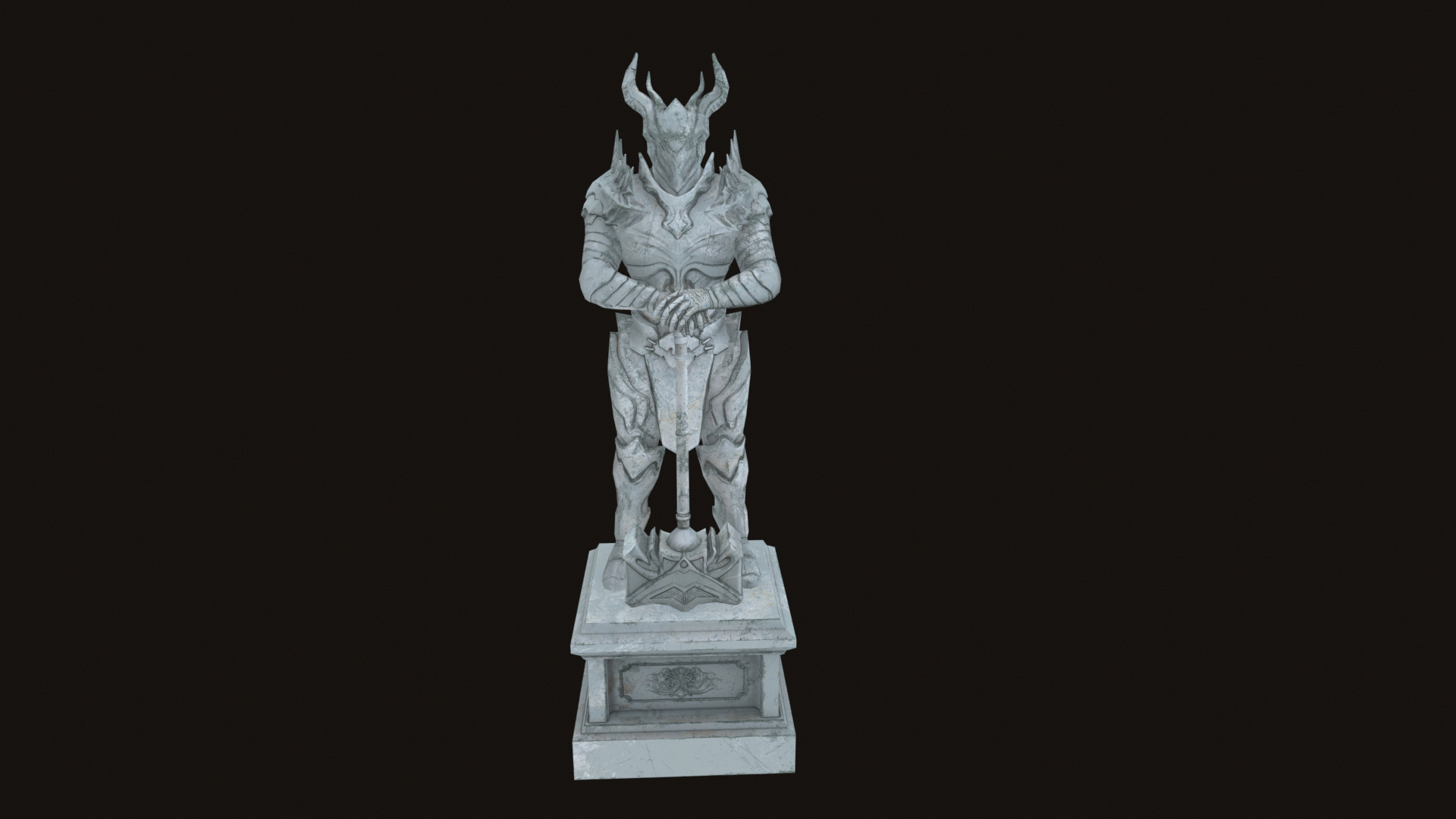 Statue 06 Low-poly 3D model_23