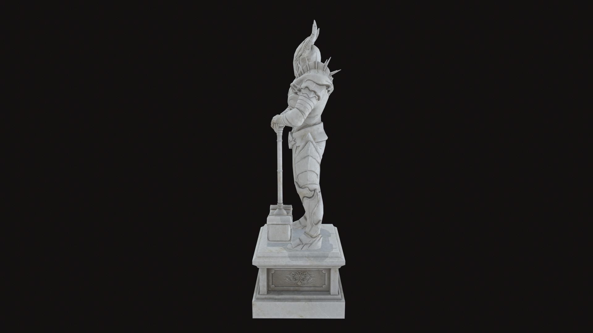 Statue 06 Low-poly 3D model_32