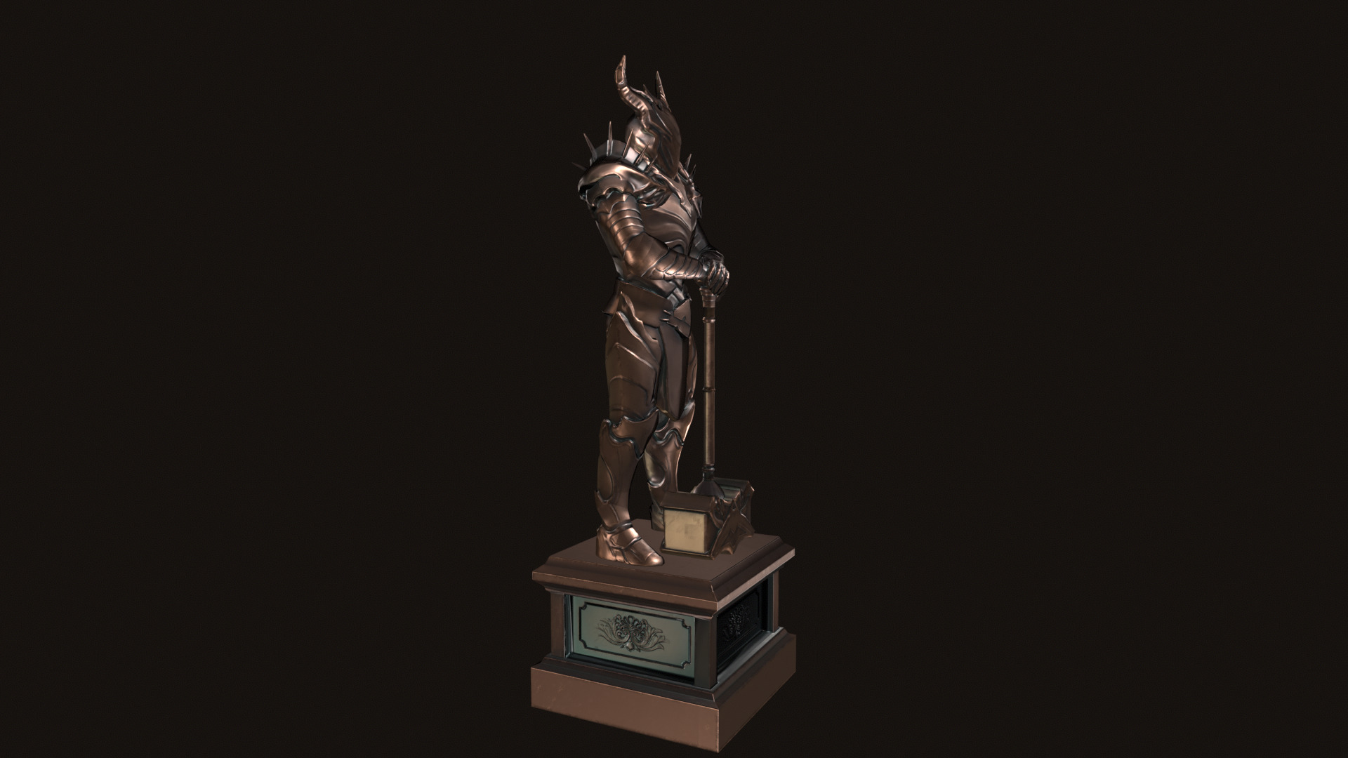 Statue 06 Low-poly 3D model_27