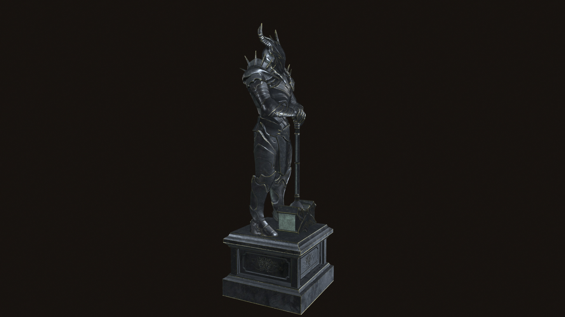 Statue 06 Low-poly 3D model_28