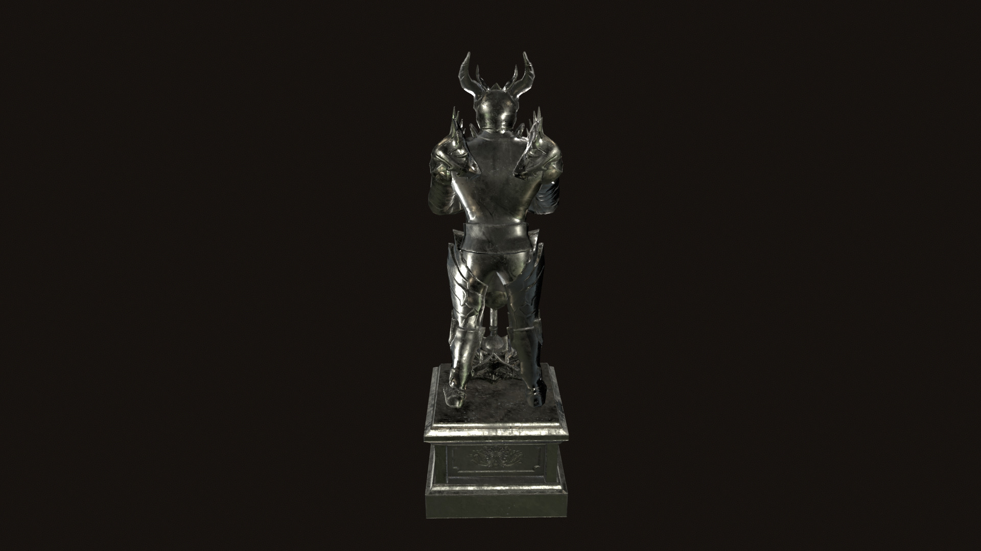 Statue 06 Low-poly 3D model_16