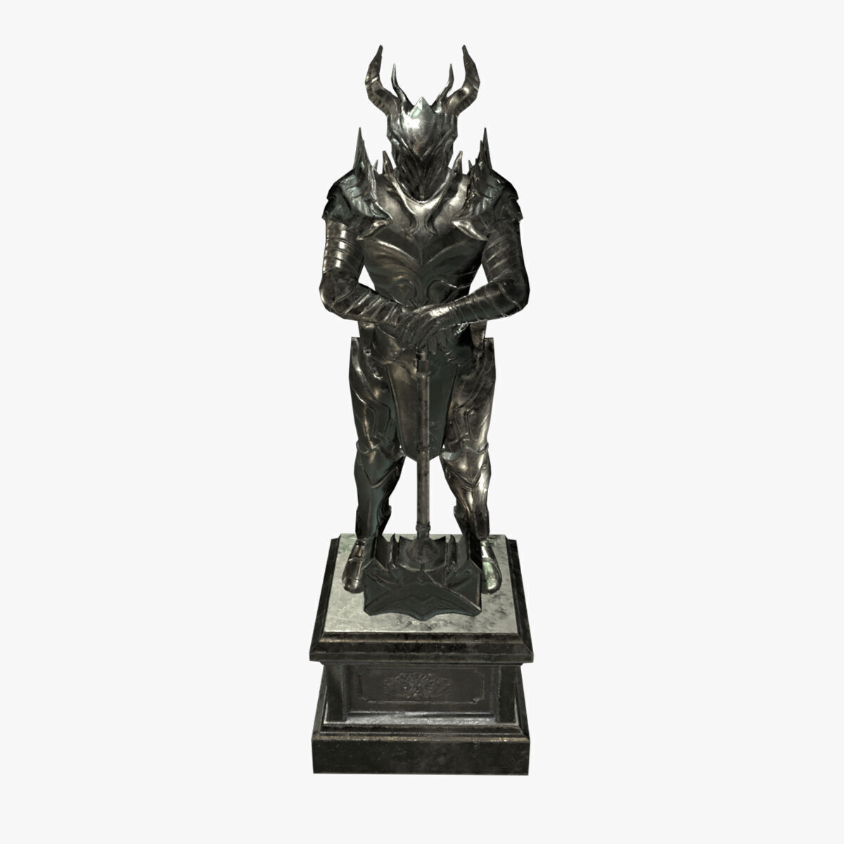 Statue 06 Low-poly 3D model_6