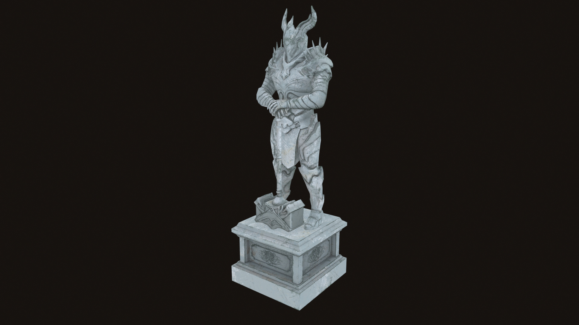 Statue 06 Low-poly 3D model_13