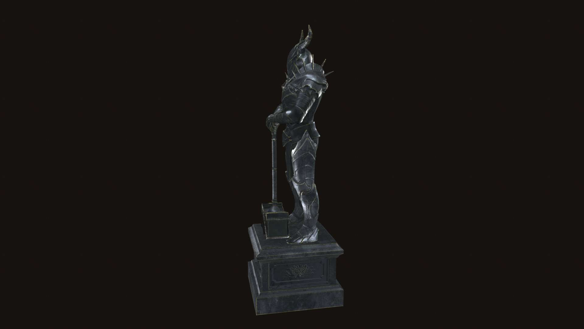 Statue 06 Low-poly 3D model_31