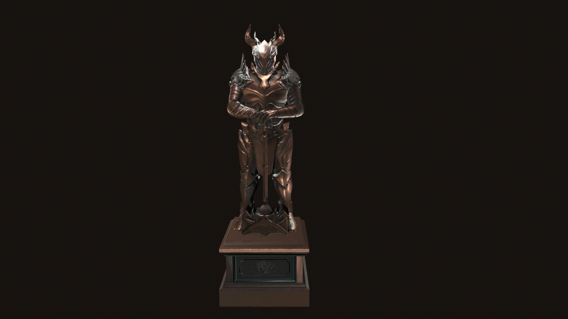 Statue 06 Low-poly 3D model_17