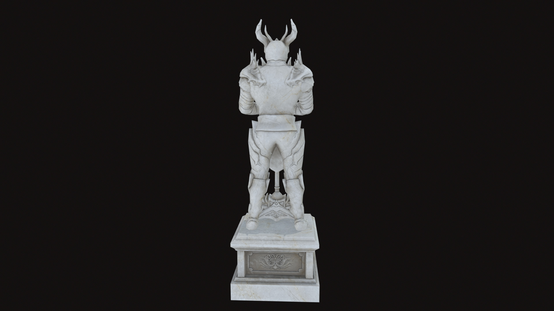 Statue 06 Low-poly 3D model_20