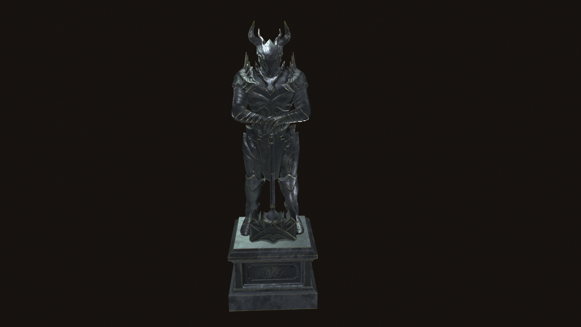 Statue 06 Low-poly 3D model_22