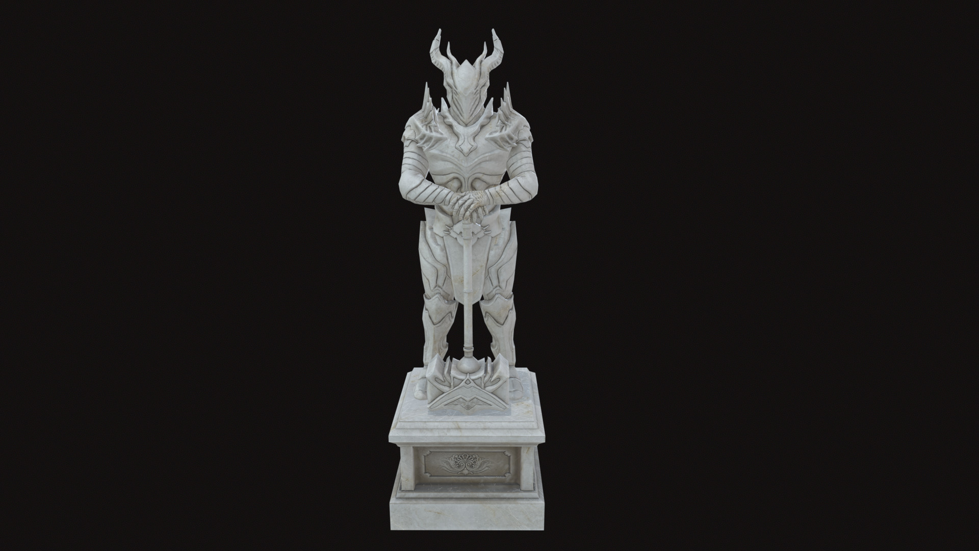 Statue 06 Low-poly 3D model_24