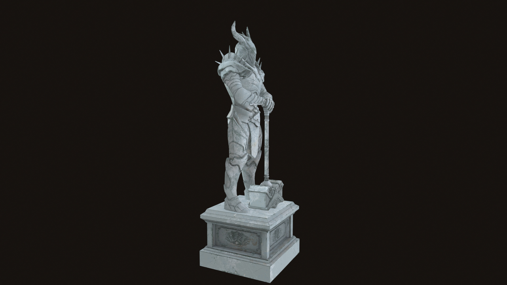Statue 06 Low-poly 3D model_29