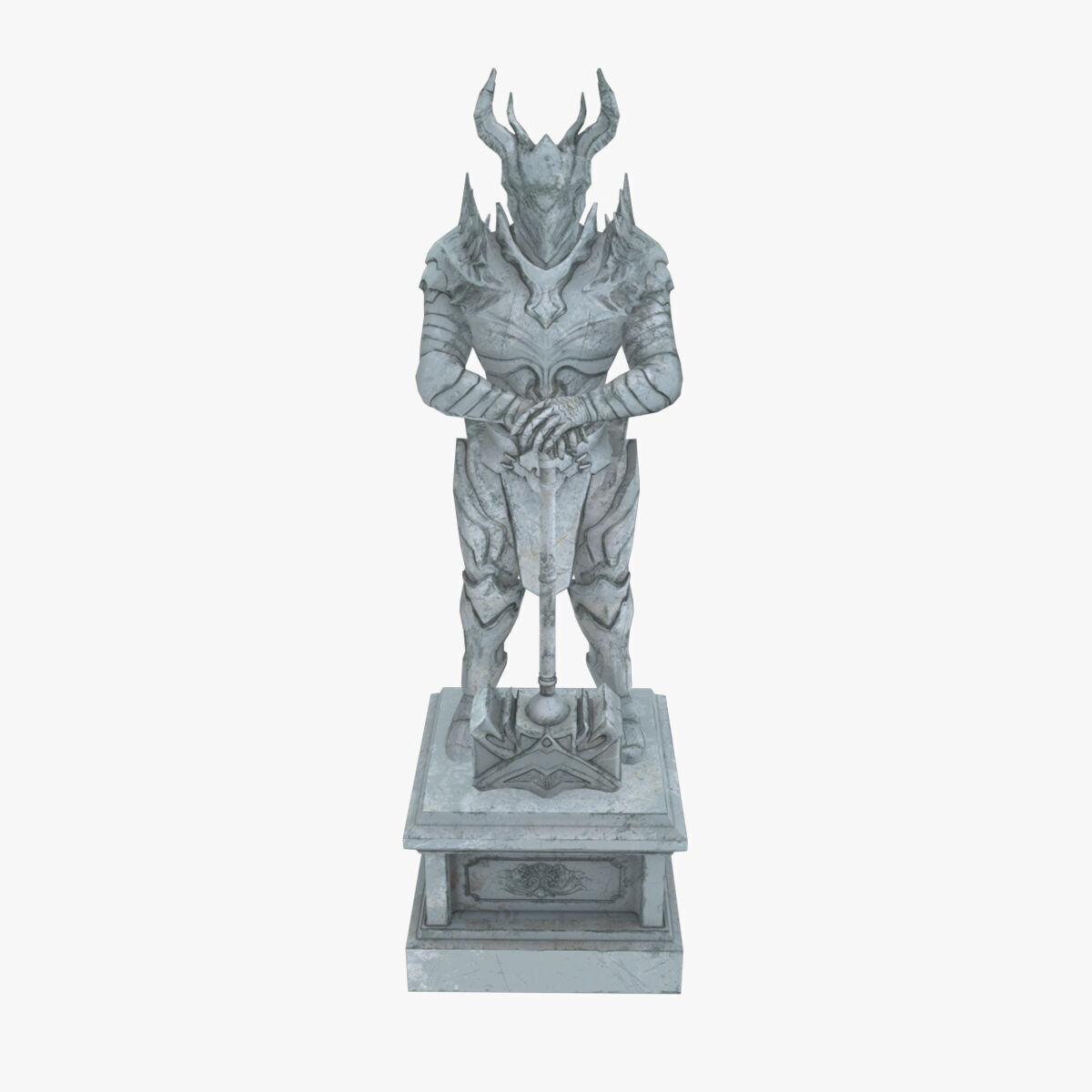 Statue 06 Low-poly 3D model_8