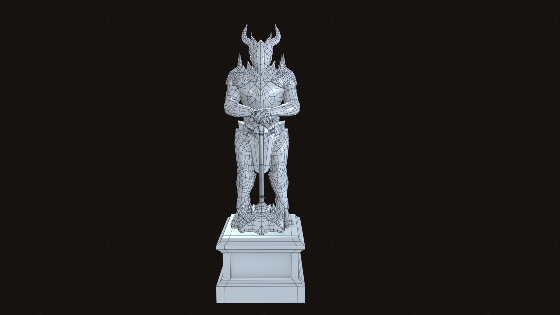 Statue 06 Low-poly 3D model_26