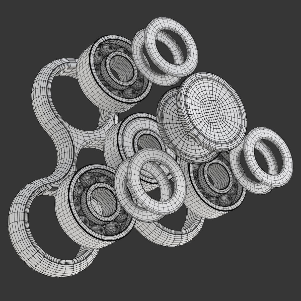Rotating Fidget Spinner  3D model_20