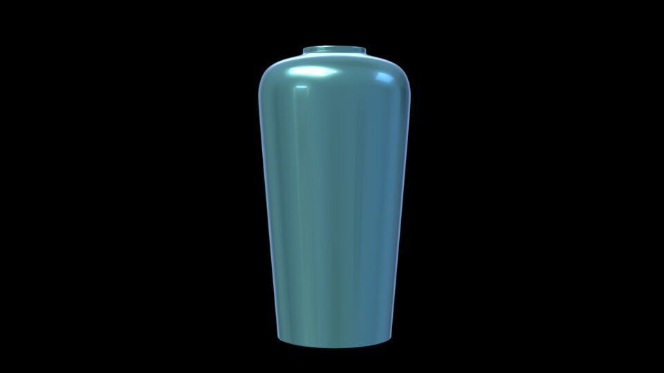 Modern Metallic Vase  3D model_1