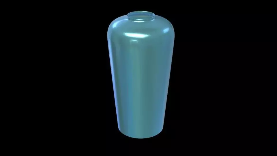 Modern Metallic Vase  3D model_0