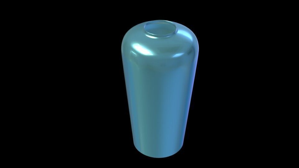 Modern Metallic Vase  3D model_2
