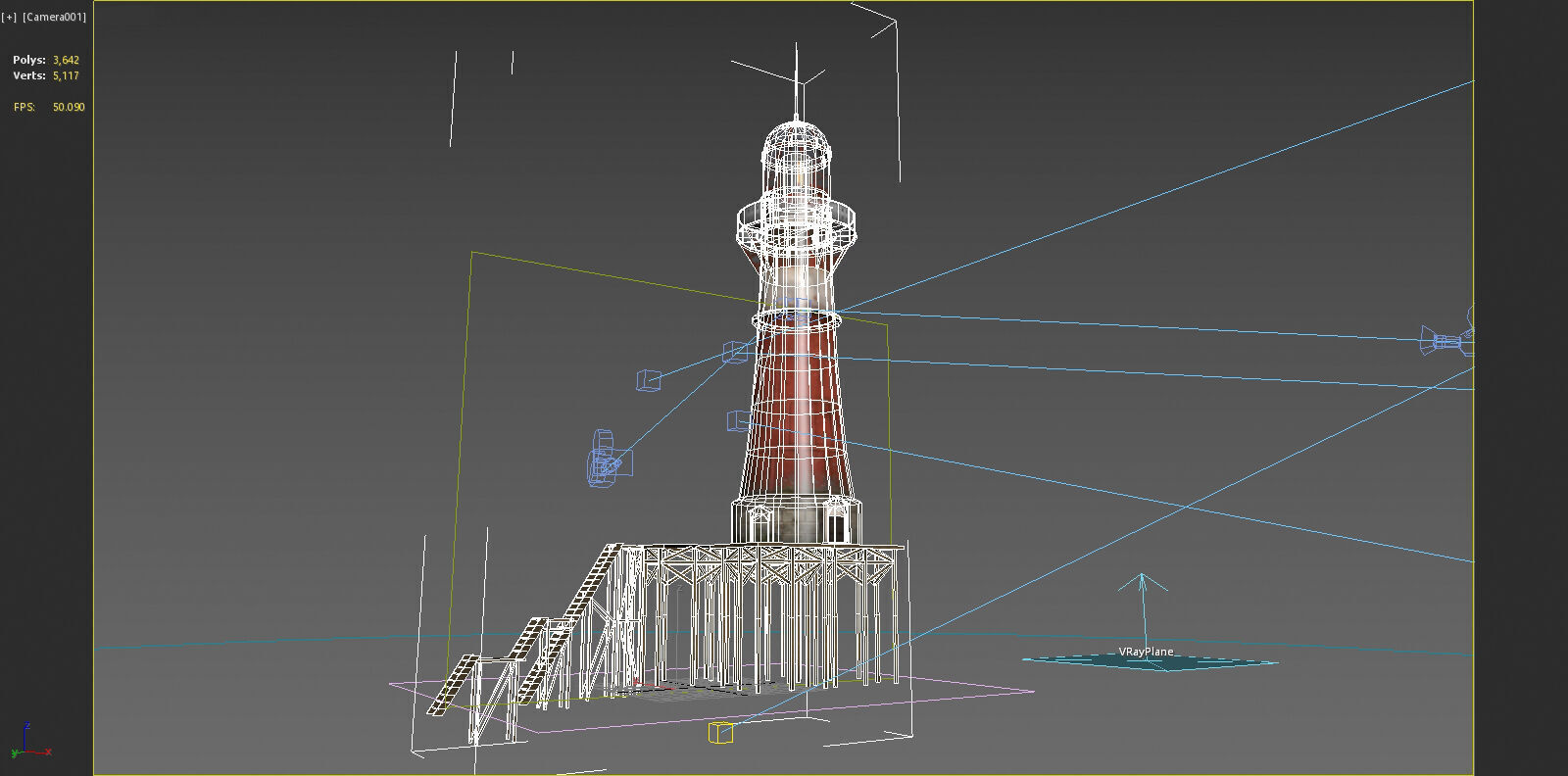 Hand drawn architectural lighthouse 3D model_6