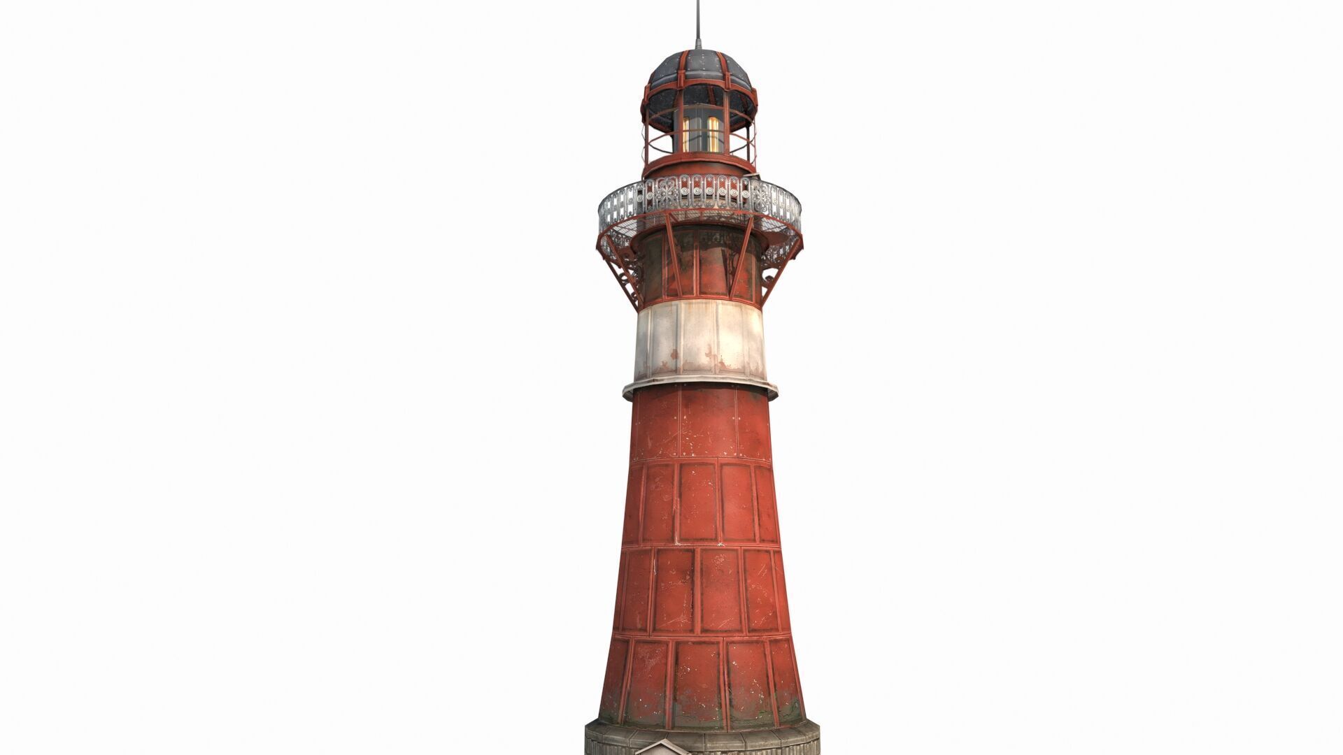 Hand drawn architectural lighthouse 3D model_4