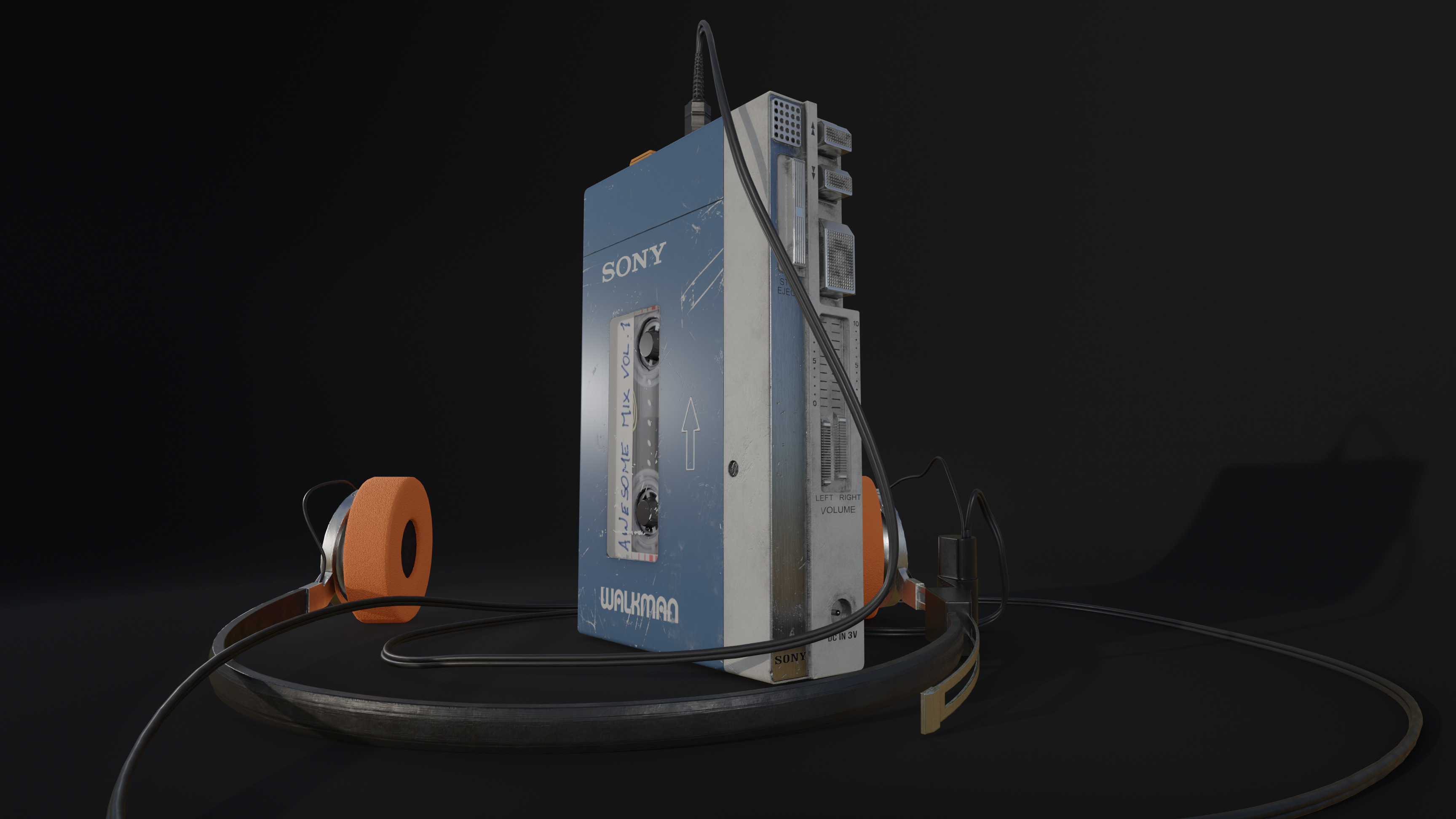 Sony Walkman TPS-L2 Low-poly 3D model_5