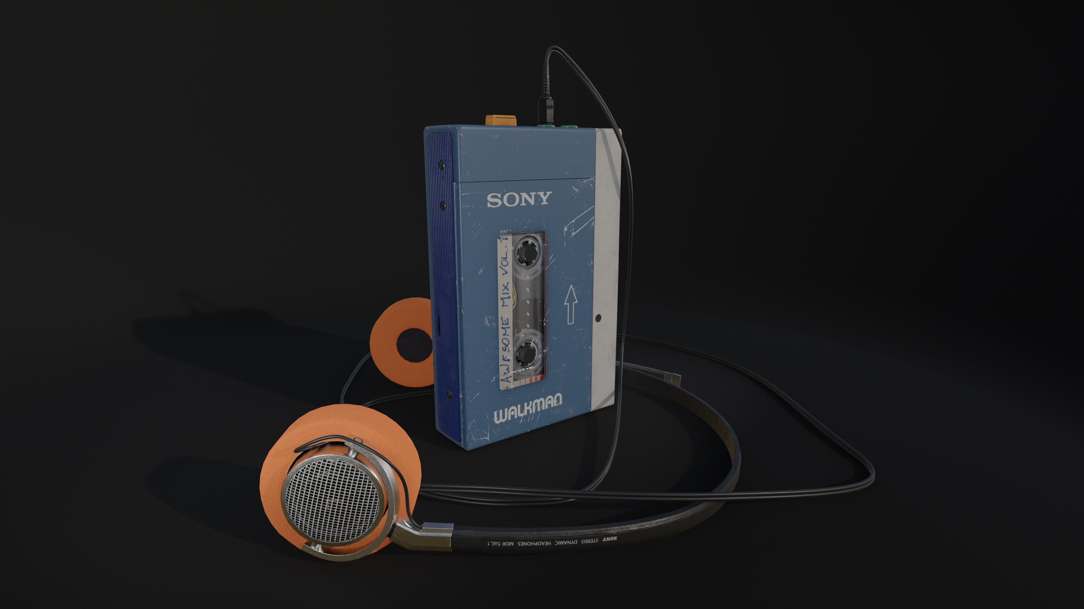 Sony Walkman TPS-L2 Low-poly 3D model_3