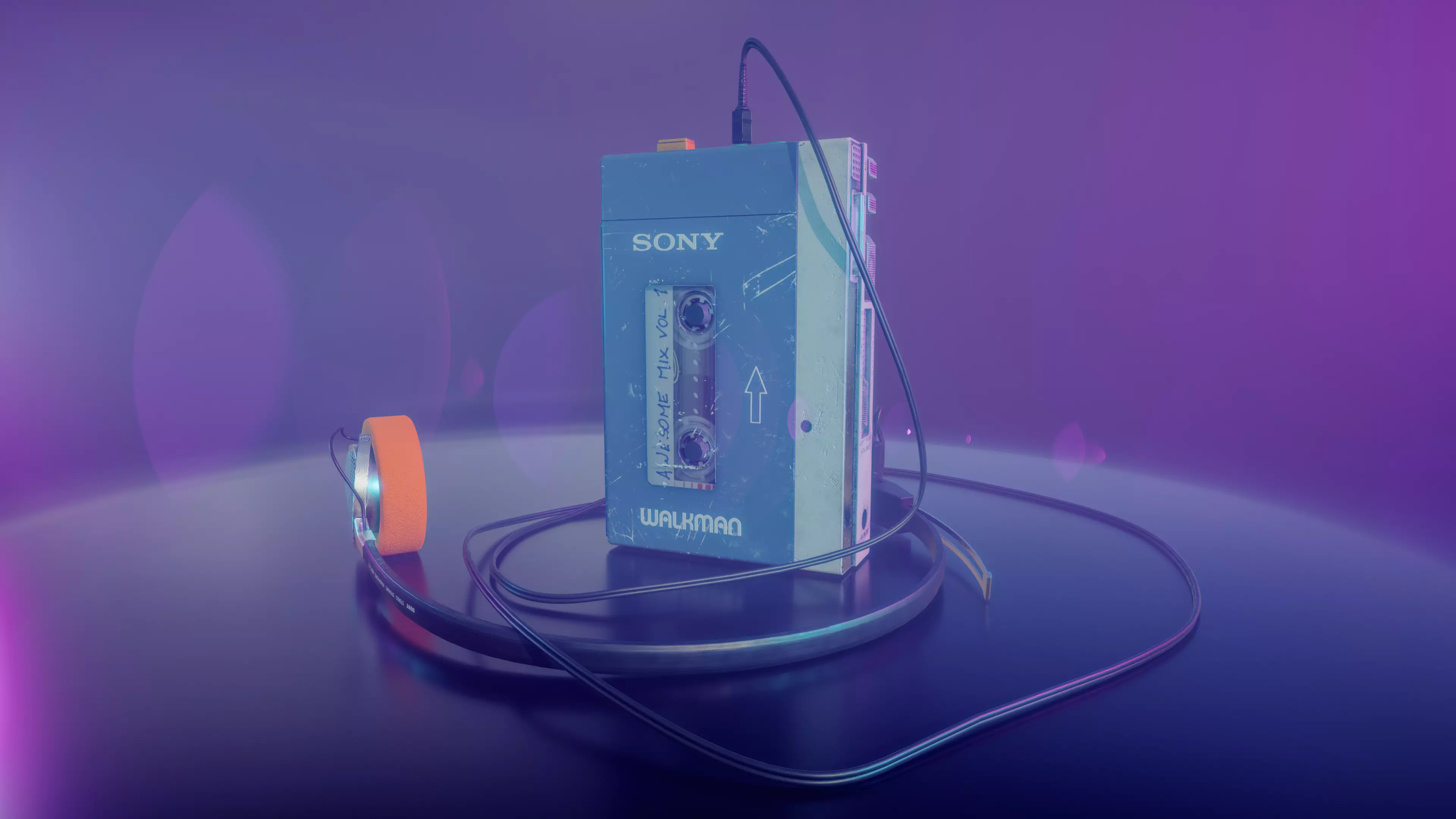 Sony Walkman TPS-L2 Low-poly 3D model_0