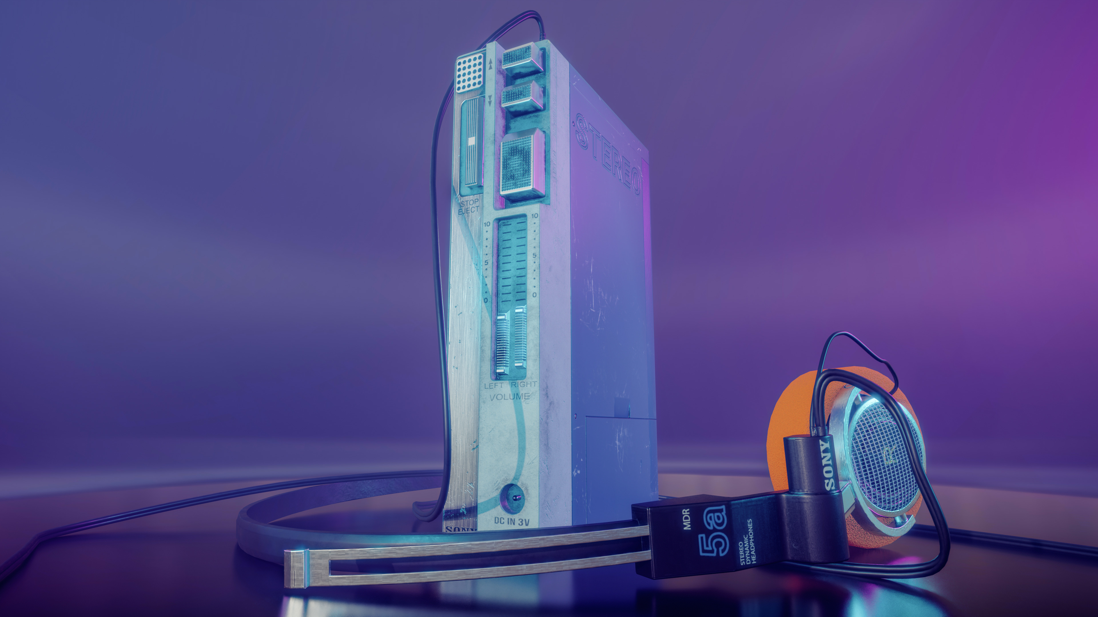 Sony Walkman TPS-L2 Low-poly 3D model_15