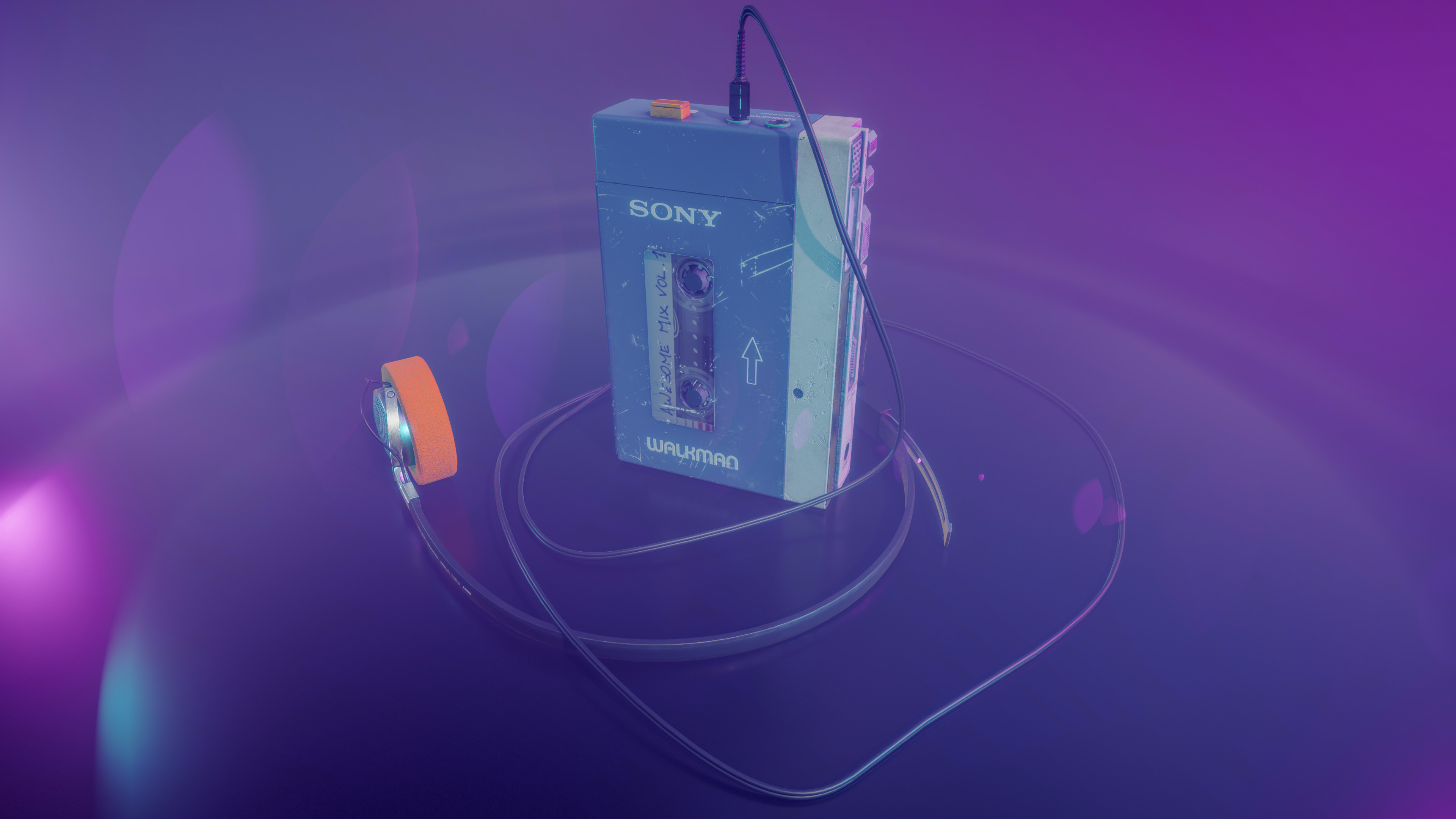 Sony Walkman TPS-L2 Low-poly 3D model_8