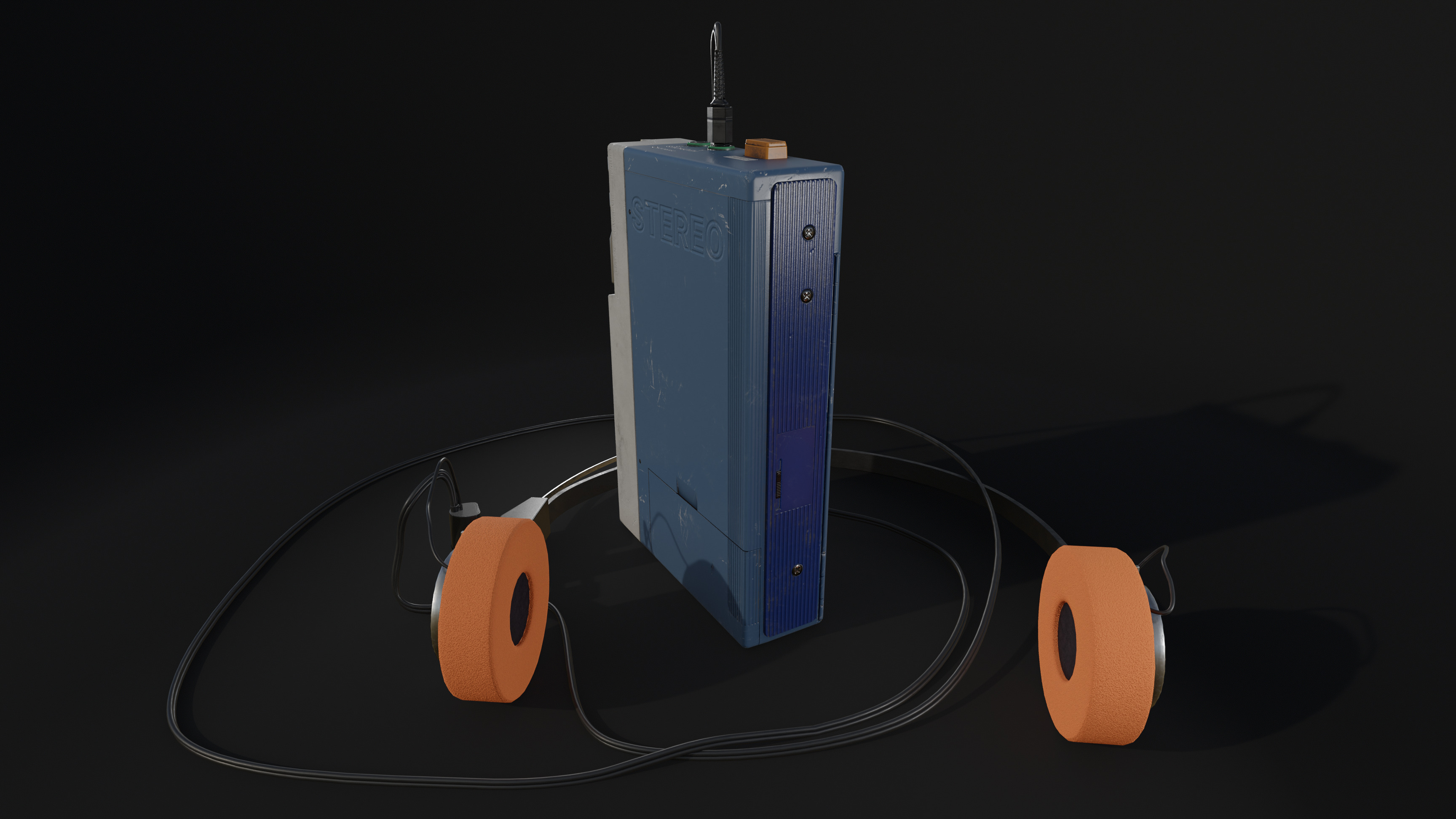 Sony Walkman TPS-L2 Low-poly 3D model_9