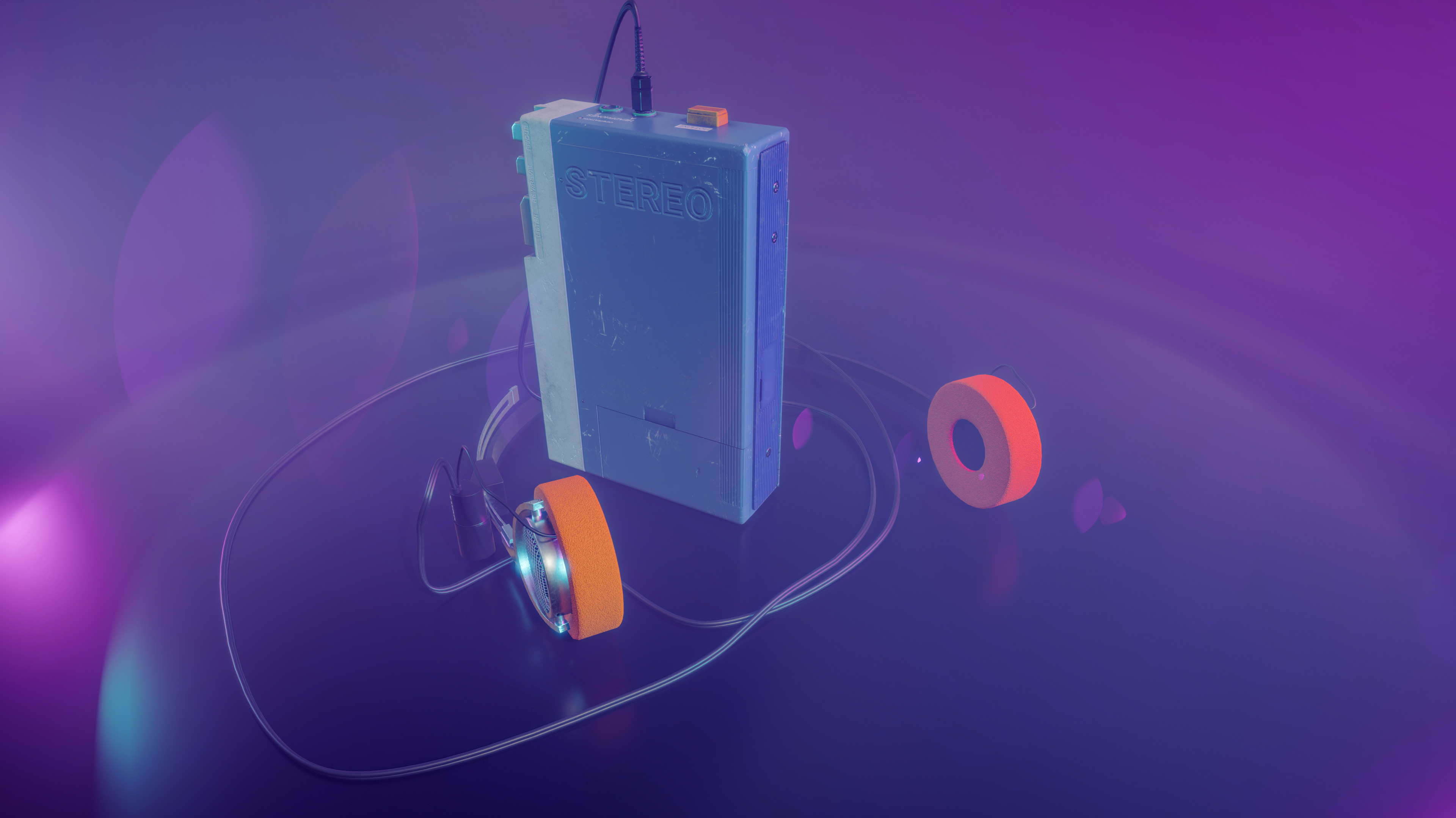 Sony Walkman TPS-L2 Low-poly 3D model_10