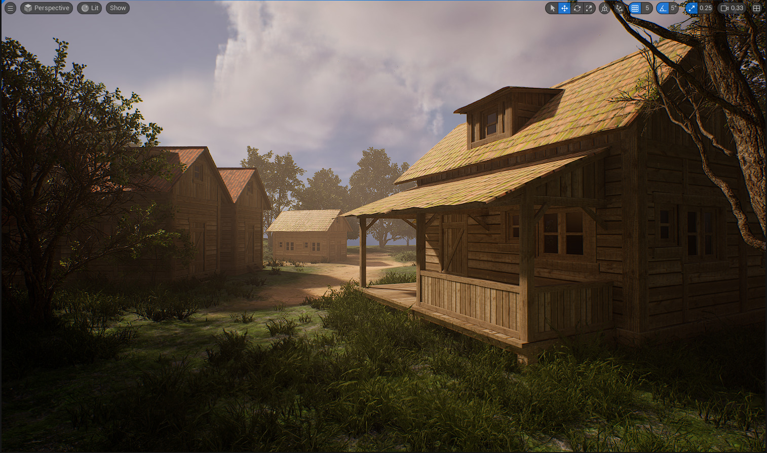 Modular Cabin House 3D Asset Pack for Games and Archviz Low-poly 3D model_9