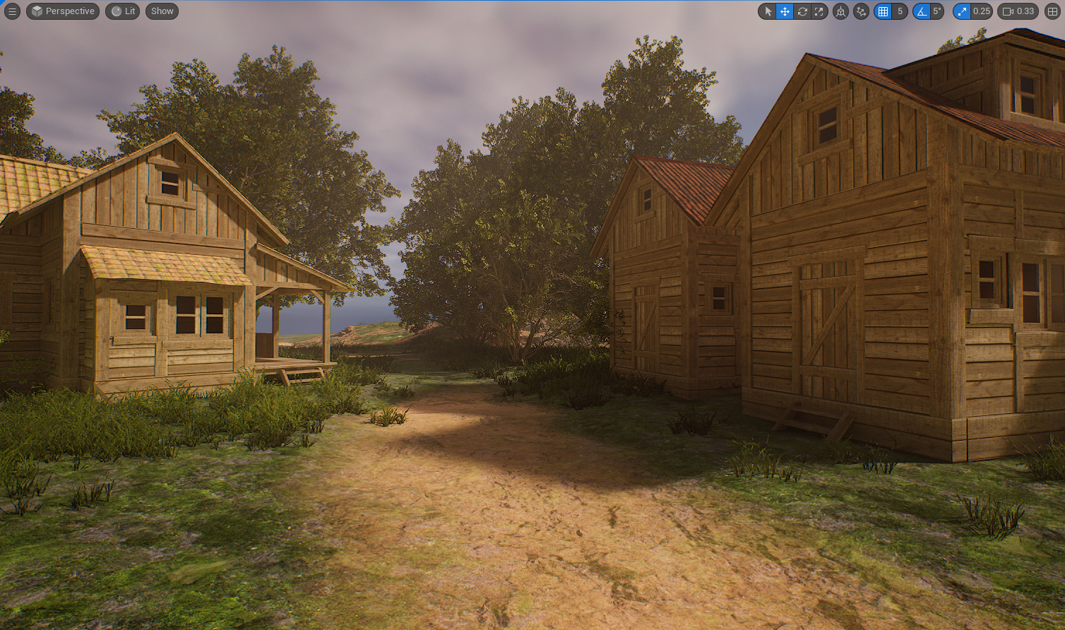 Modular Cabin House 3D Asset Pack for Games and Archviz Low-poly 3D model_7