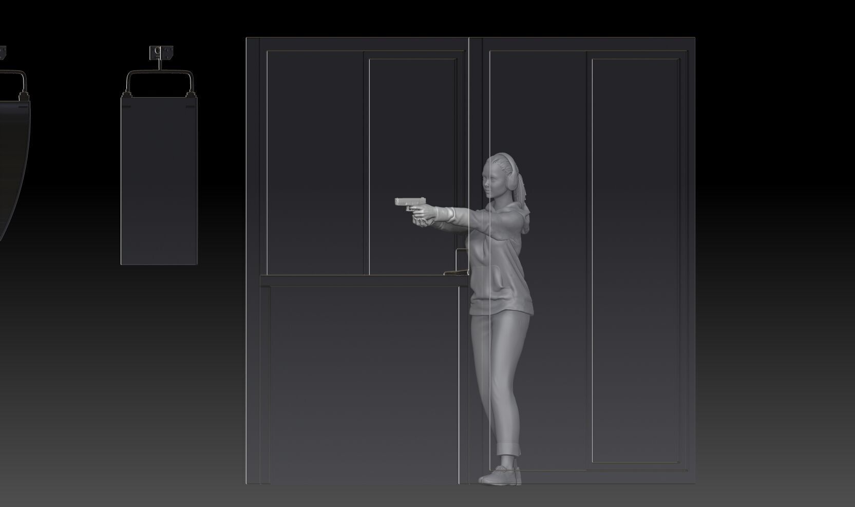 Shooting Range girl 1 3D print model_2