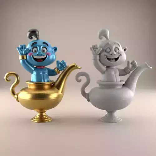 Fun Genie Lamp 3D STL File for Desk Decor Toys 3 3D print model