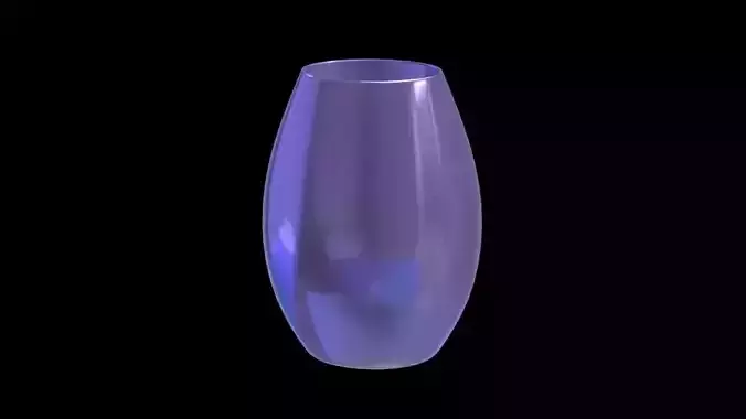 Decorative Flat Pot 3D Model 3D model