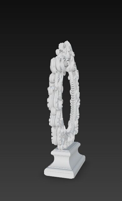 3D Printable Gothic Monster Mirror Frame 3D model_2