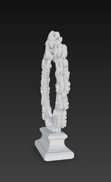 3D Printable Gothic Monster Mirror Frame 3D model_8