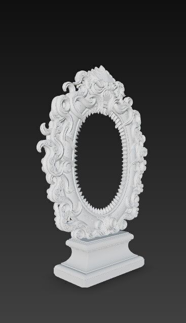 3D Printable Gothic Monster Mirror Frame 3D model_17