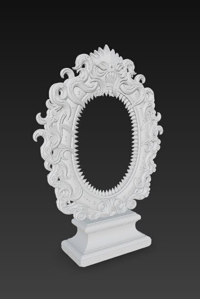 3D Printable Gothic Monster Mirror Frame 3D model_6