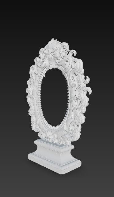3D Printable Gothic Monster Mirror Frame 3D model_4