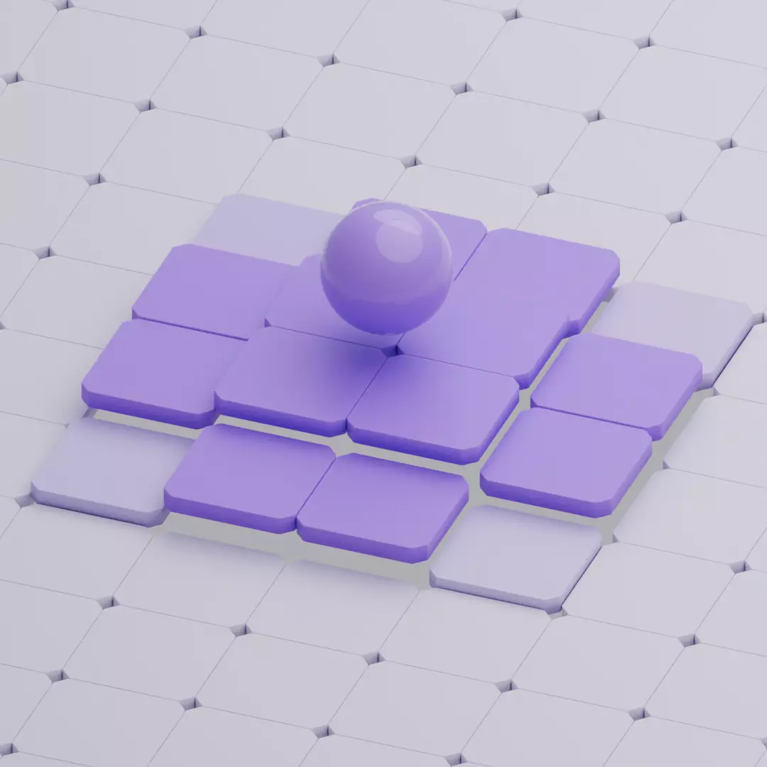 Procedural Proximity-Based Tile Animation 3D model
