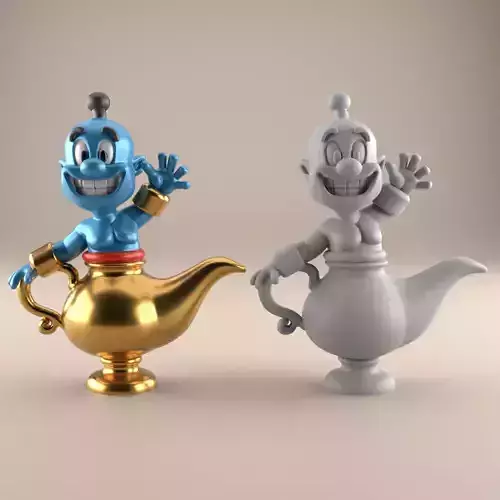 Fun Genie Lamp 3D STL File for Desk Decor Toys 5