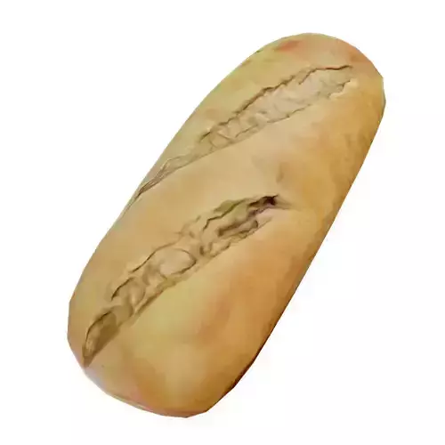 Fresh small bread Low-poly 3D model