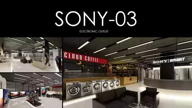 SONY-SMART Electronics Outlet with CLOUD COFFEE Shop