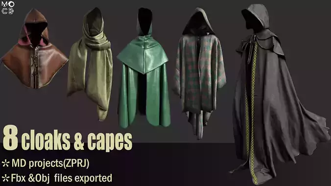 8 cloaks and capes plus shawl