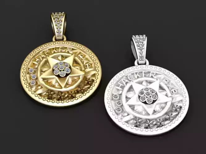 Diamond tech pendant 3D print model