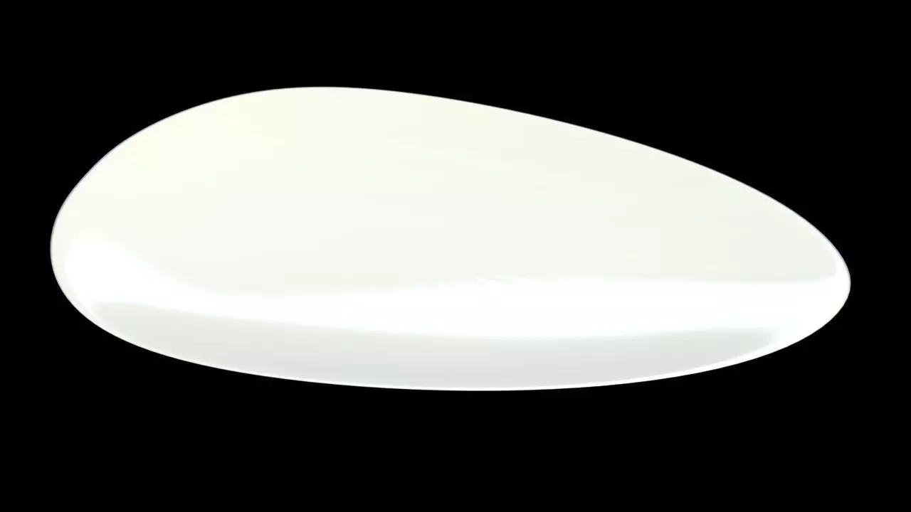 Egg shape plate 3D model_0