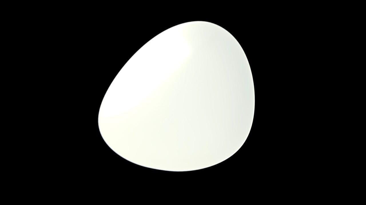 Egg shape plate 3D model_2