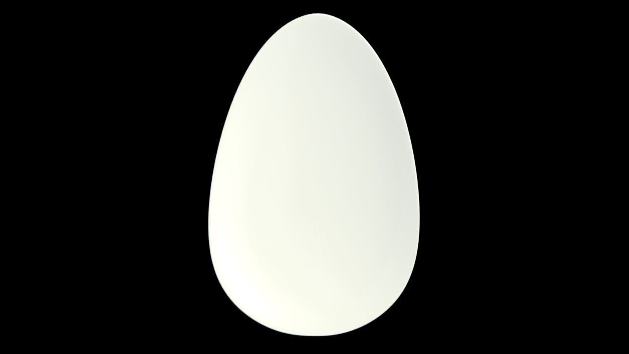 Egg shape plate 3D model_3