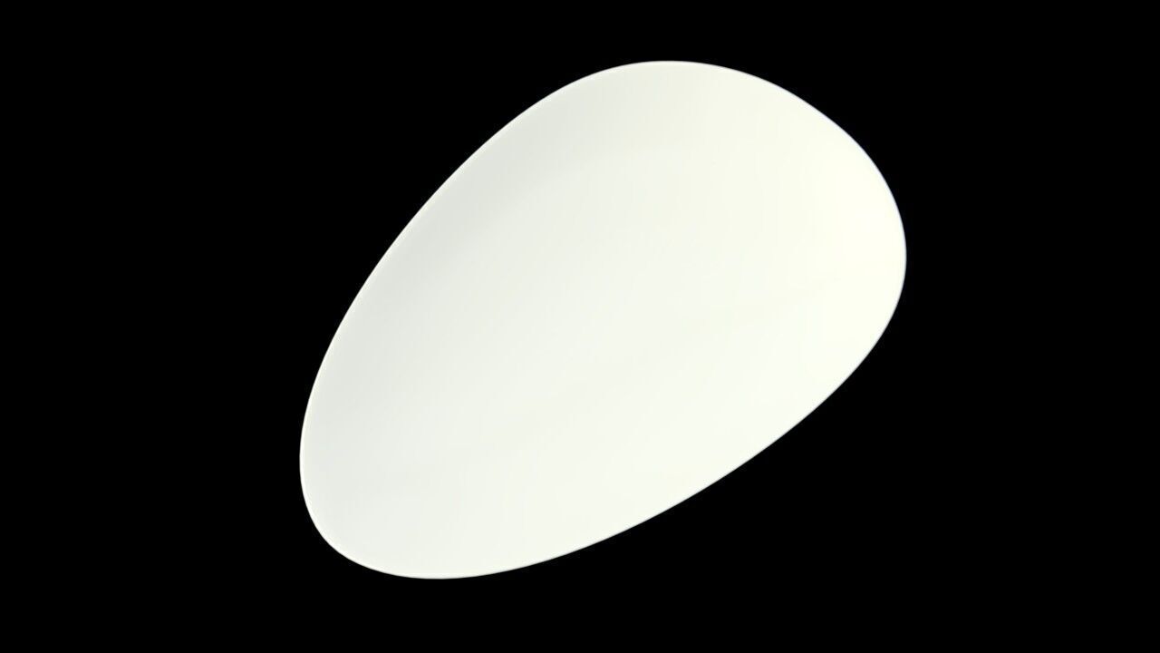 Egg shape plate 3D model_1