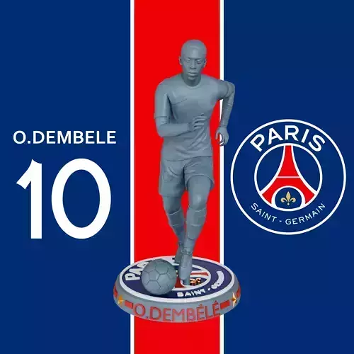 Ousmane Dembele  Paris Saint-Germain  3D Printable Figure
