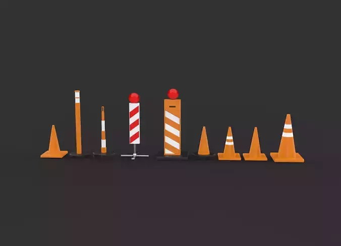 Traffic cone 3D model